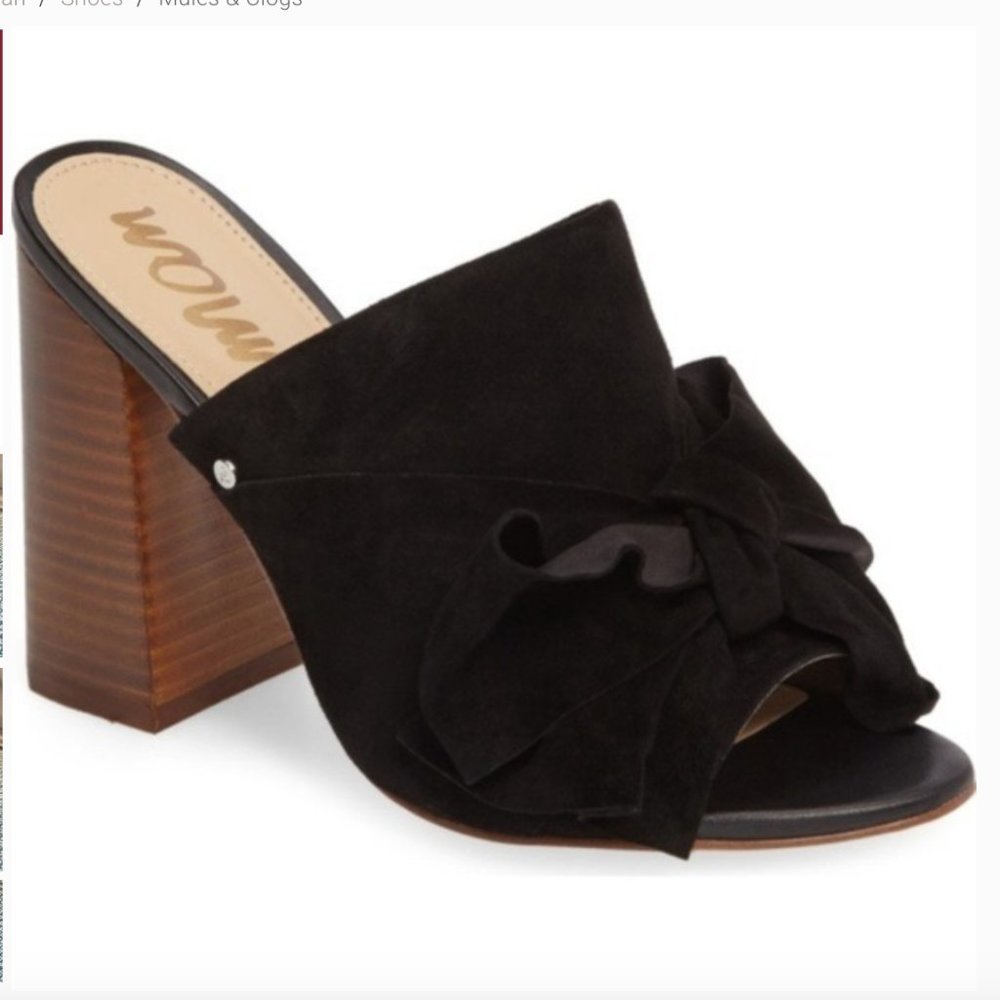Sam Edelman Yumi Suede Black Mules